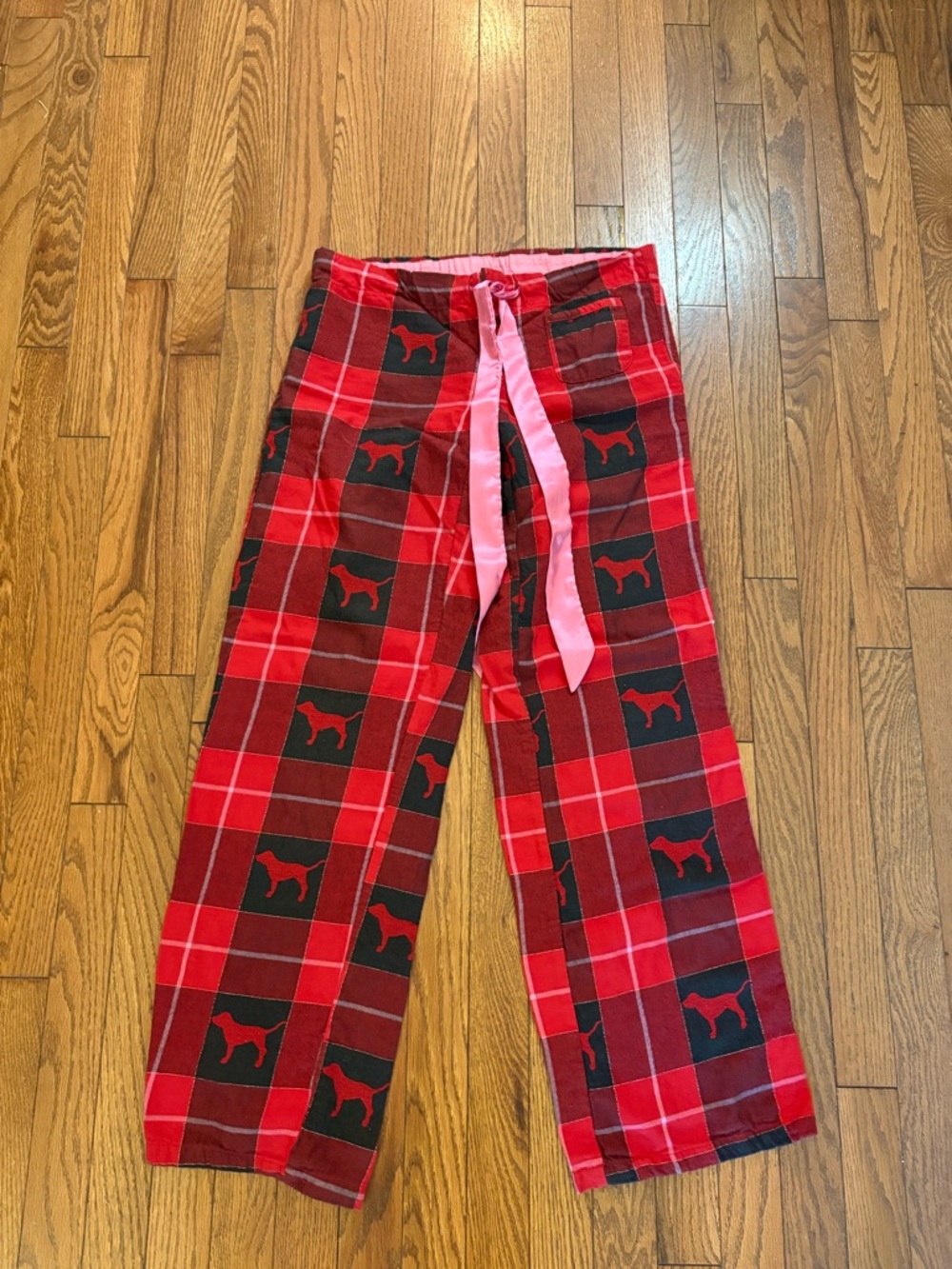 Vintage Victoria's Secret PINK Red Flannel PJ Pajama Pants